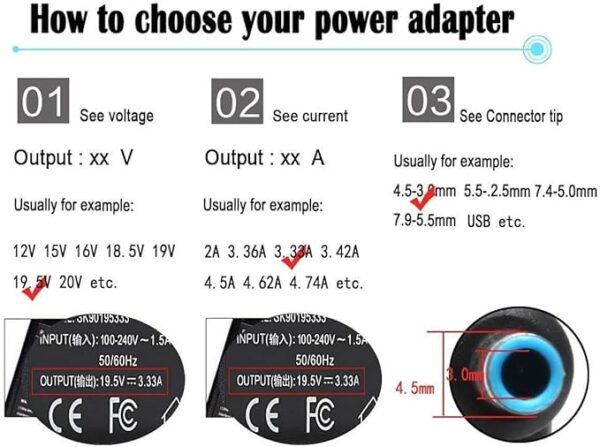 HP 65W CHARGER 19.5V 3.33A